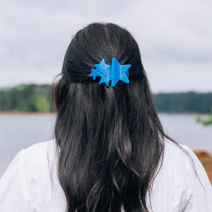 Teleties Flat Hair Clip | Medium | Blue Shooting Star