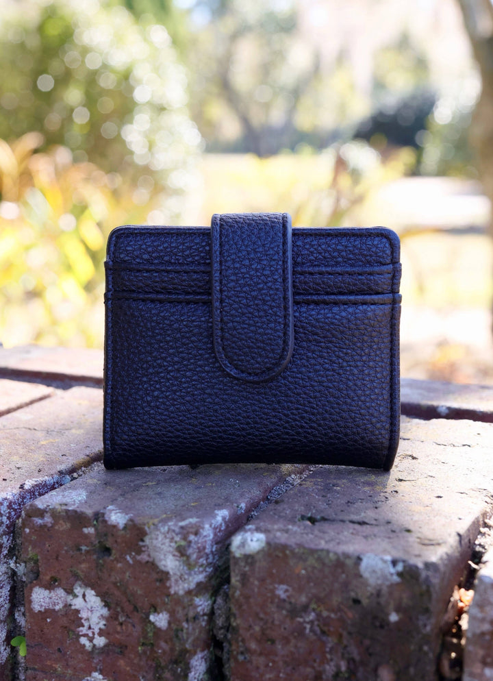 Caroline Hill Tate Card Holder Wallet- Black