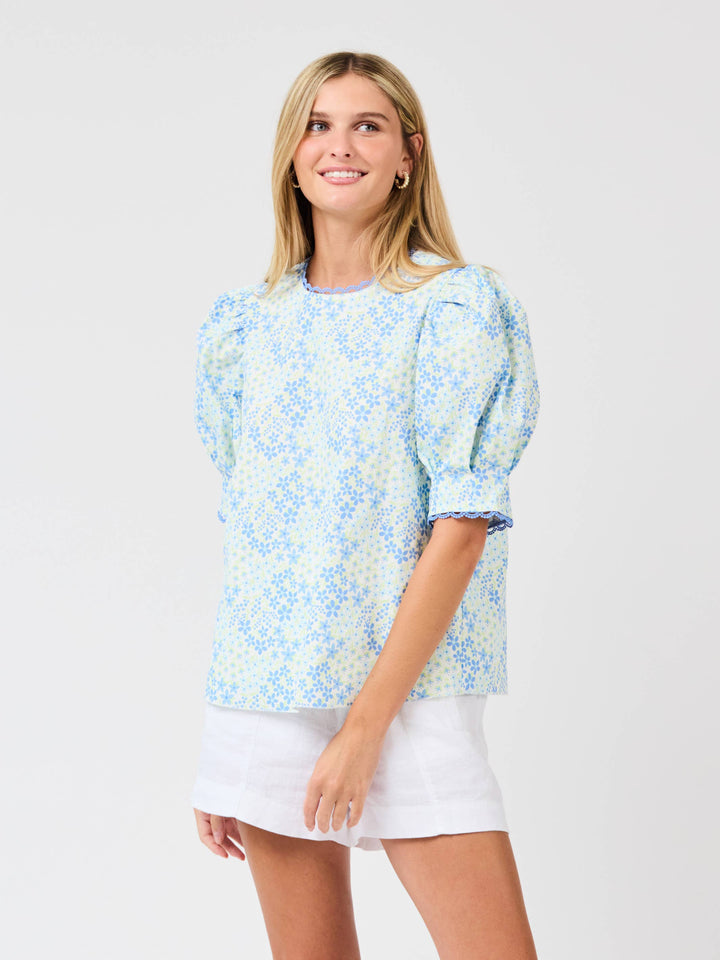 Mary Square Thea Top | Larkspur Fields Blue