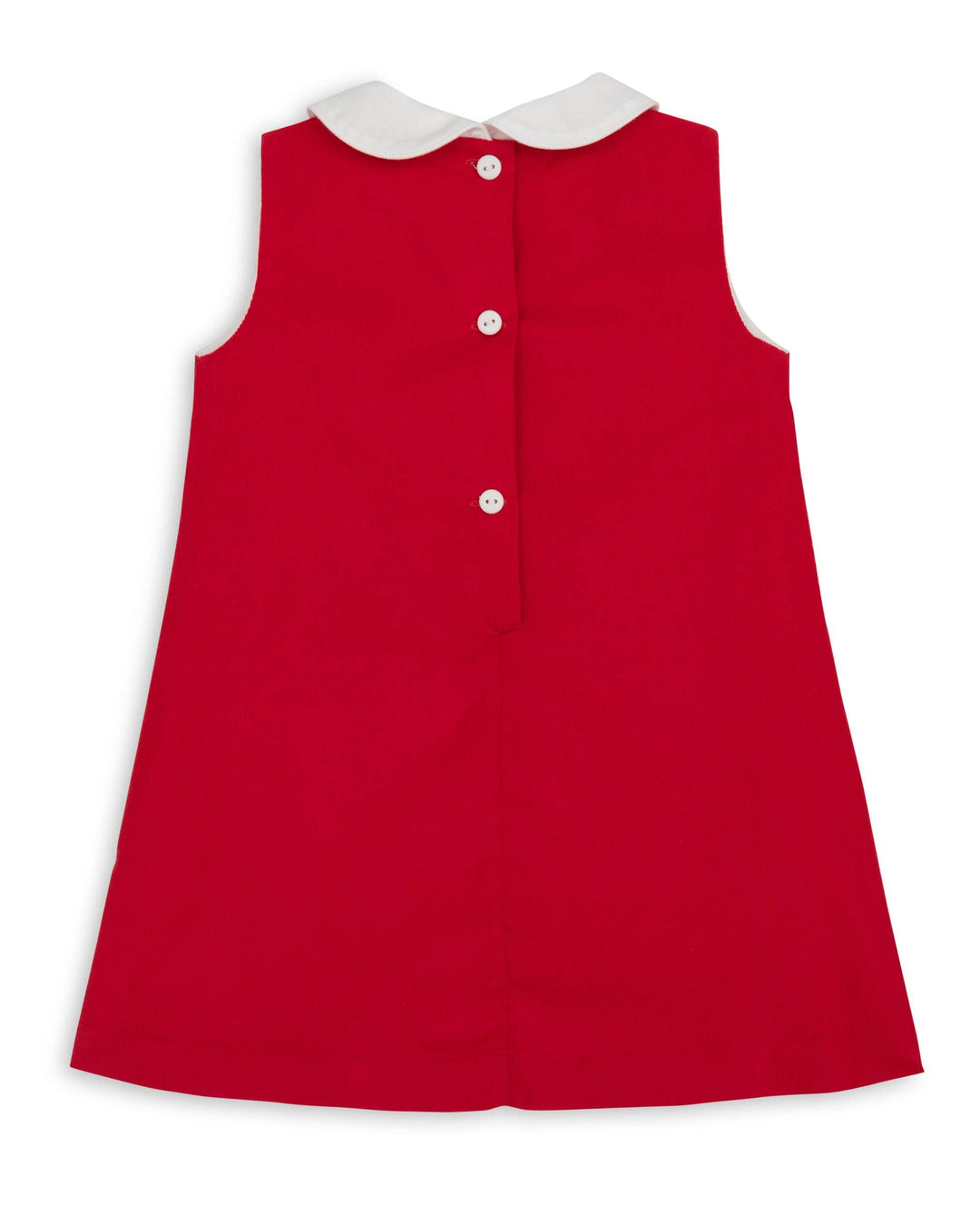 The Capelet Dress in Evelyn - Red Pinwale Corduroy