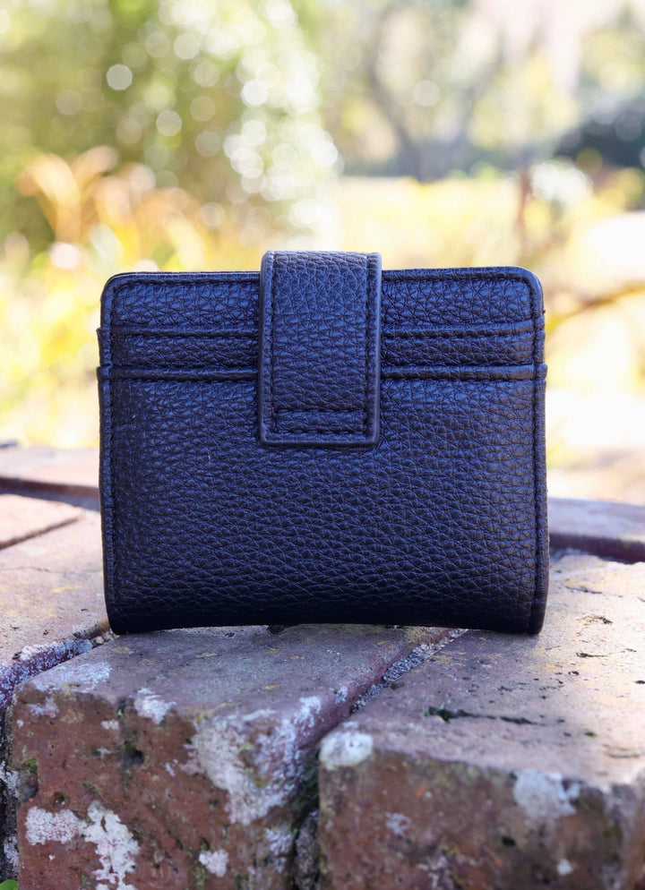 Caroline Hill Tate Card Holder Wallet- Black