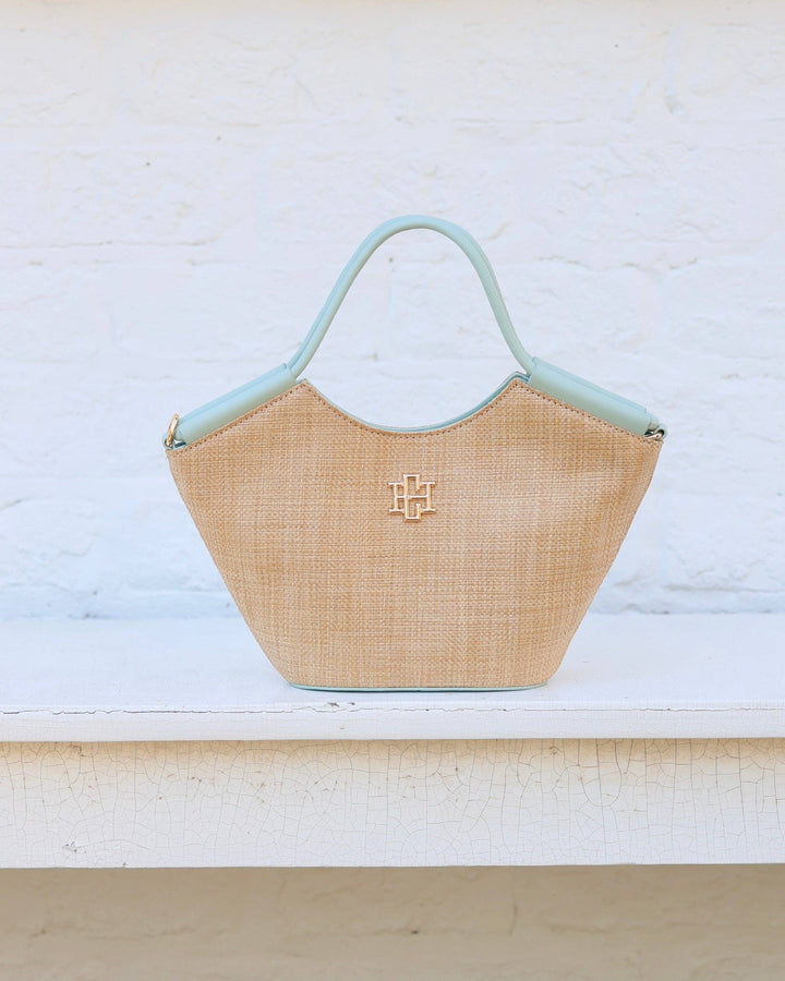 Caroline Hill Leland Mini Tote Natural Mint