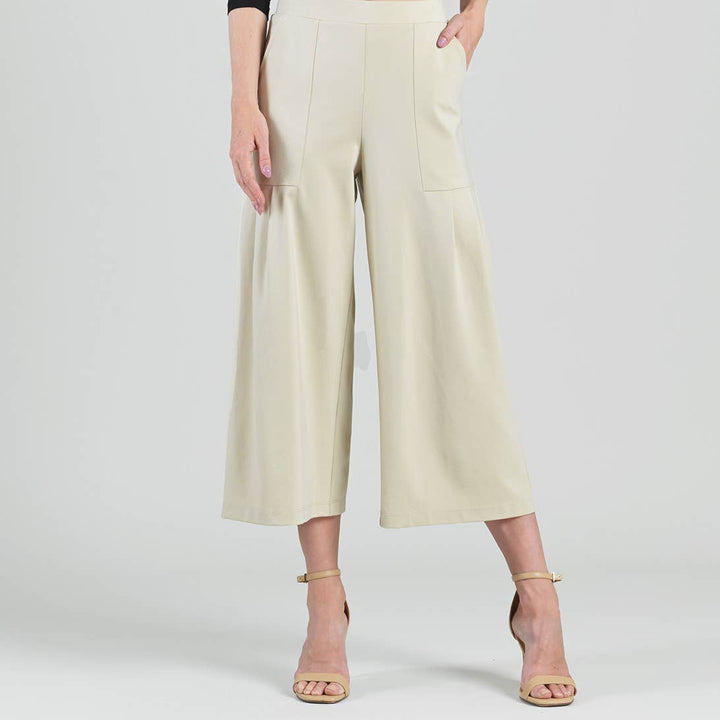 Clara Sun Woo Rayon Knit Gaucho Cropped Pant