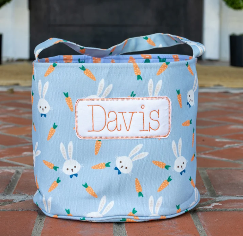 Kids Easter Egg Hunt Easter Basket - Boys Blue Carrots