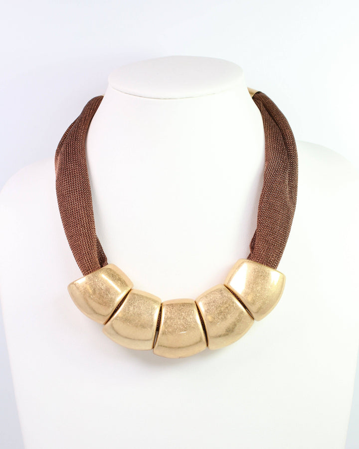Alexis Mesh Necklace Bronze