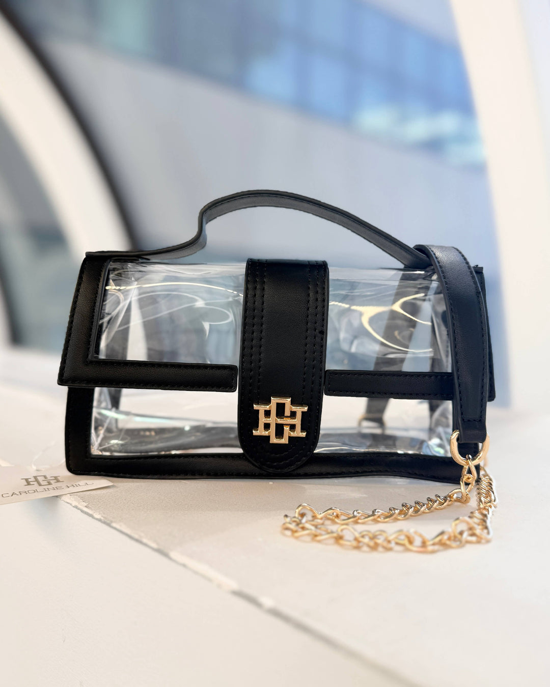 Caroline Hill Grace Clear Bag-Black