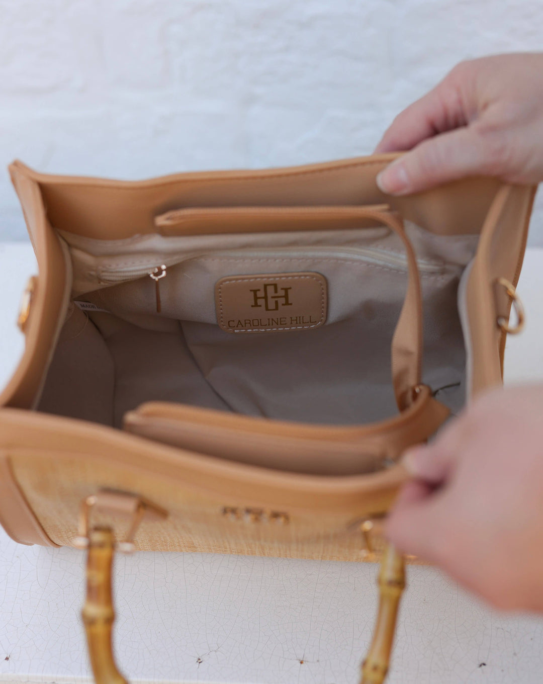 Caroline Hill Kennedy Tote Natural Mint