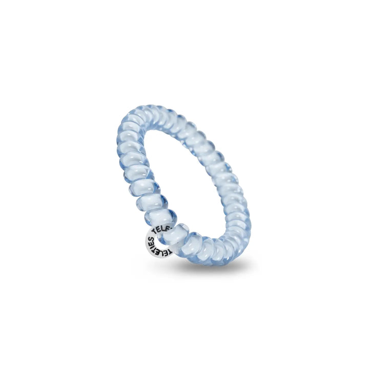 Teleties Spiral Hair Coils | Small | Washed Denim Hair Ties