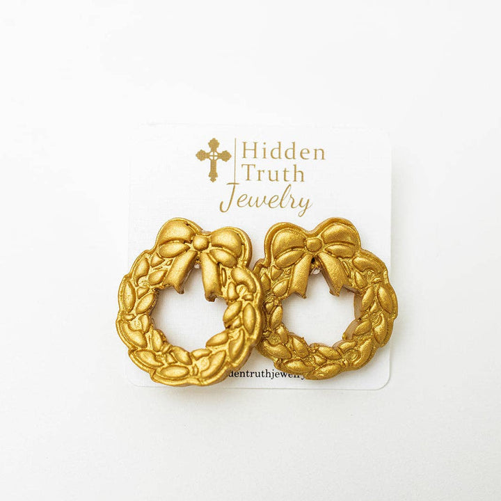 Hidden Truth Jewelry Wreath Studs