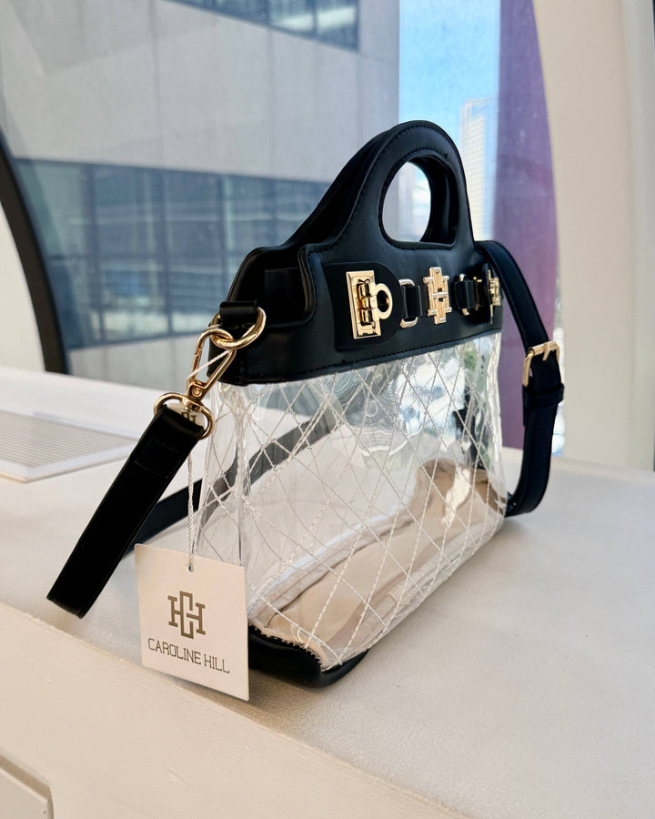 Caroline Hill Ivy Clear Bag-Black