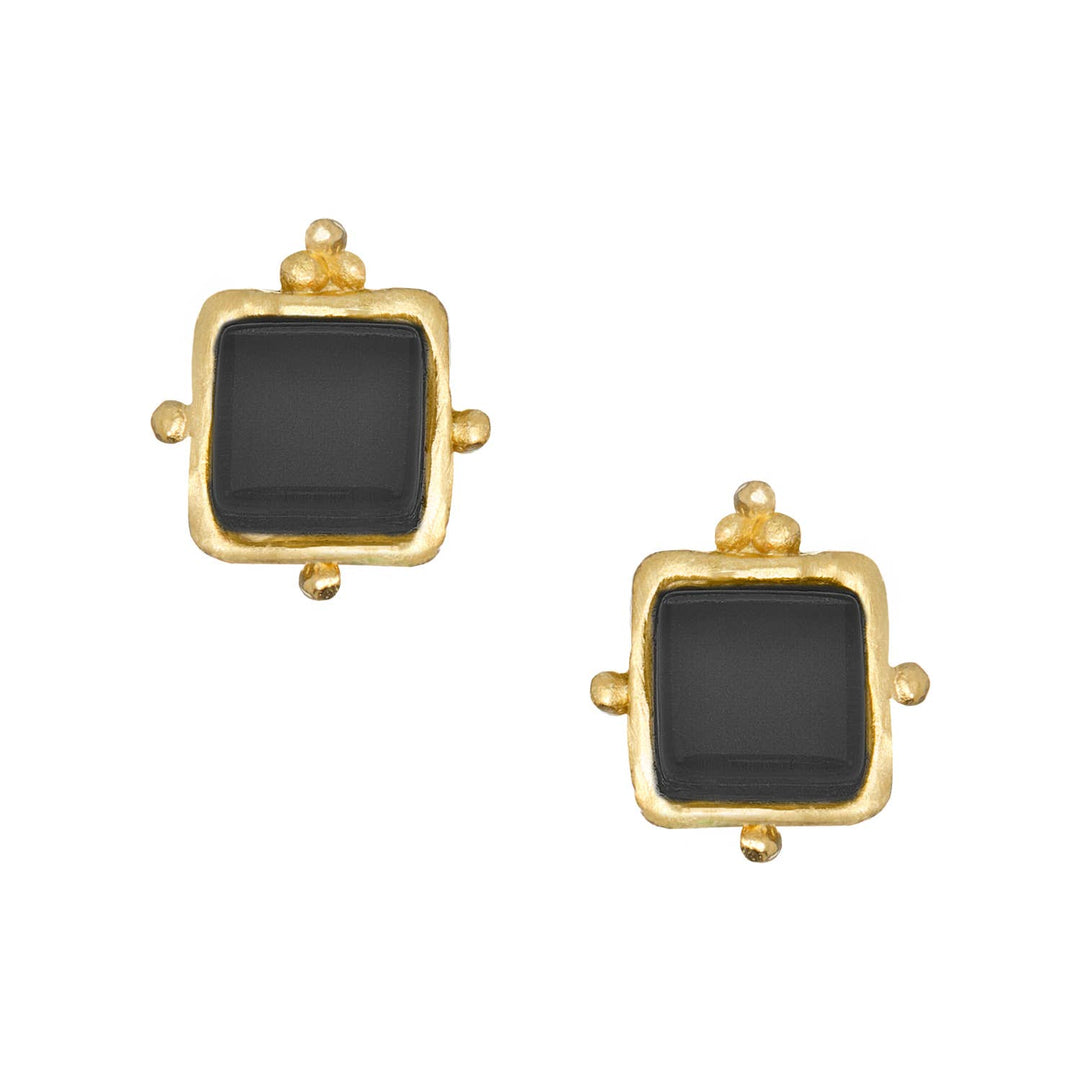 Susan Shaw Charlotte Studs - Black