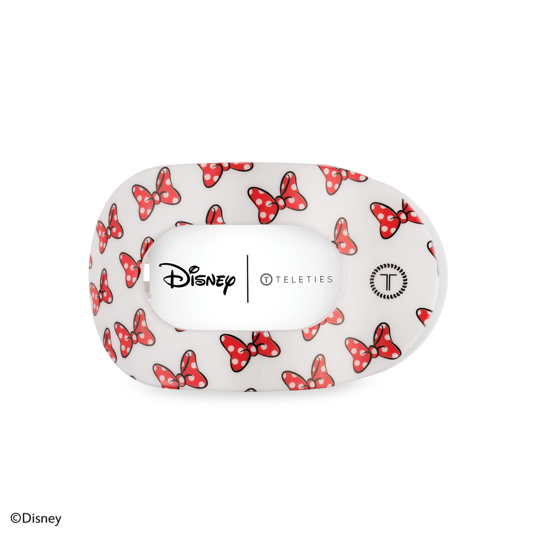 Teleties Flat Round Hair Clip | Medium | Minnie Mouse Loves Her Bows!