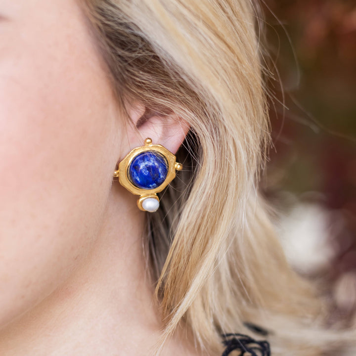 Susan Shaw Blue Lapis Becca Studs