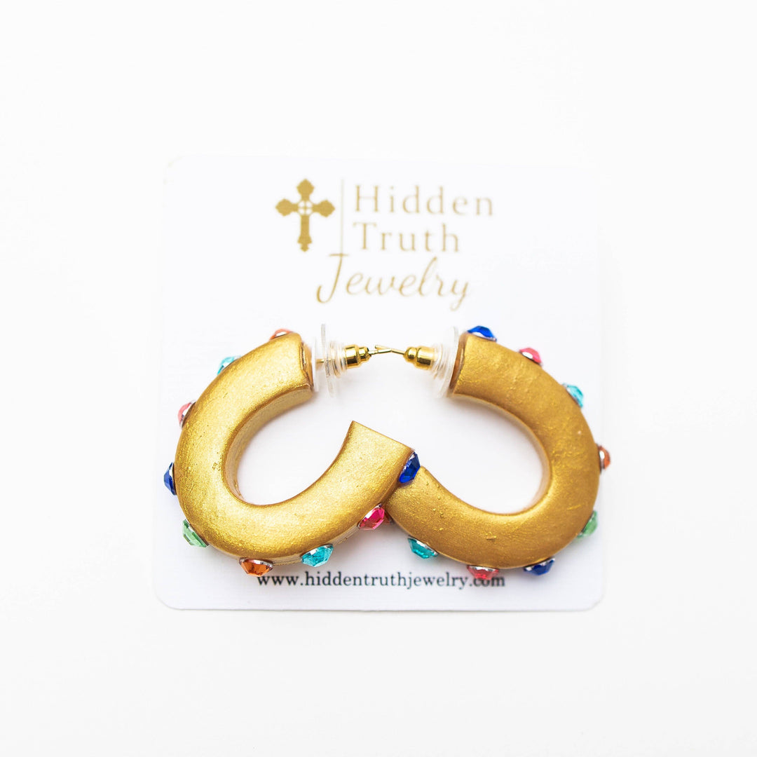 Hidden Truth Multicolored Small Hoops