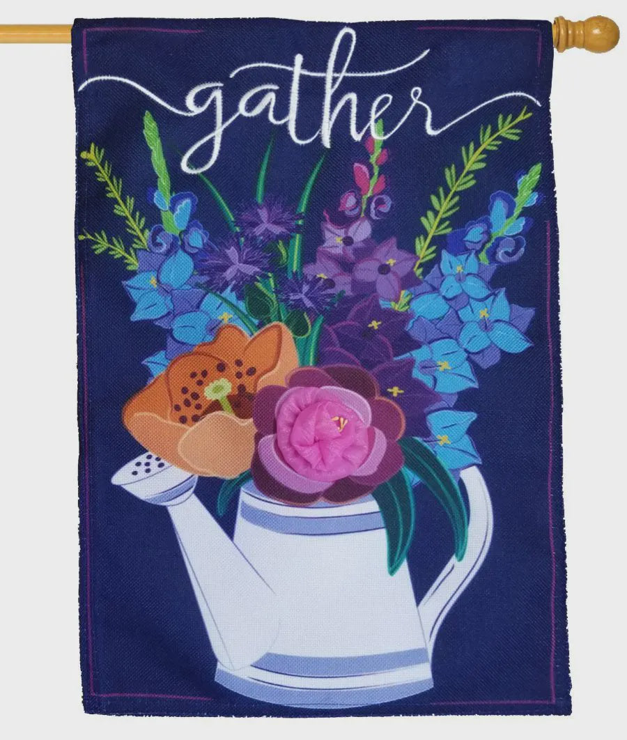 Evergreen Watering Can House Flag - Thumbnail 2