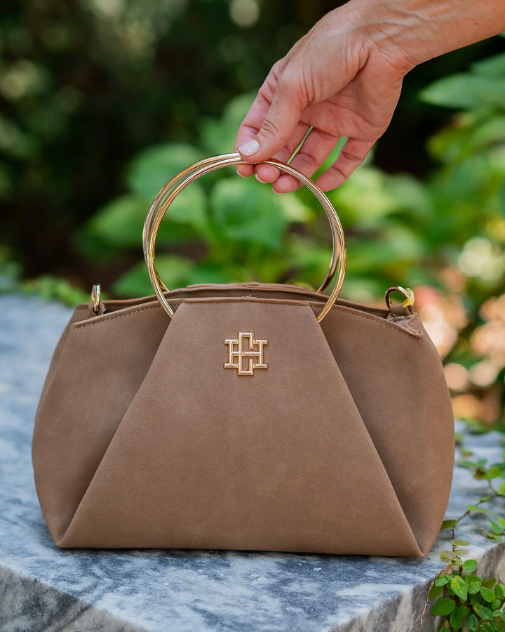 Caroline Hill Brooks Bag with Rings Latte S