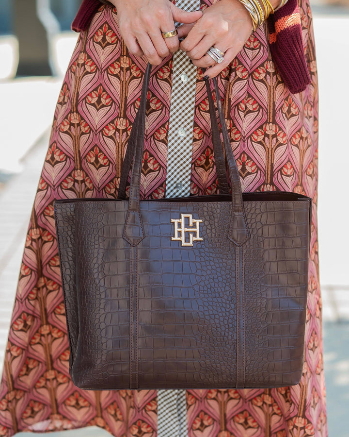 Caroline Hill Heath Tote Bag Chocolate EC