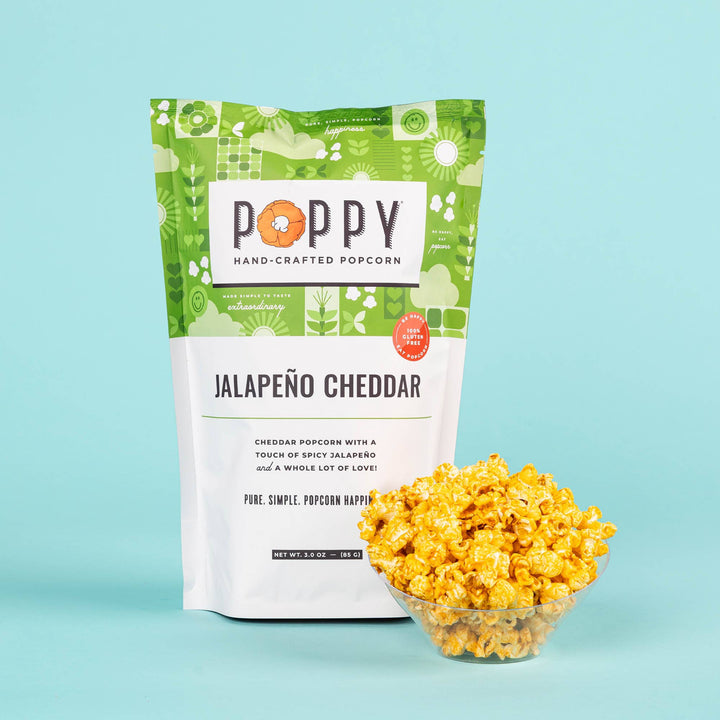 Poppy Jalapeño Cheddar Popcorn