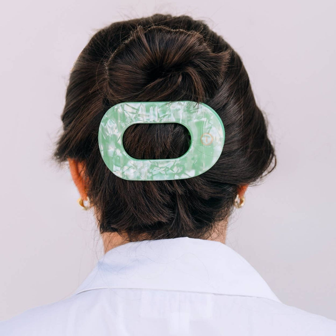 Teleties Flat Round Hair Clip | Large | Spring Splash