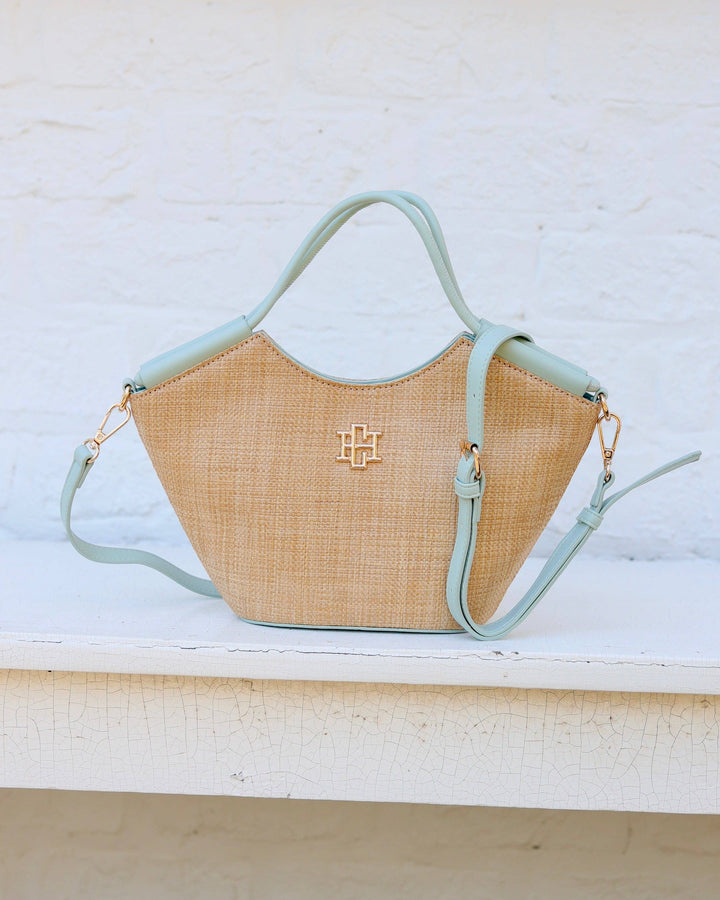Caroline Hill Leland Mini Tote Natural Mint