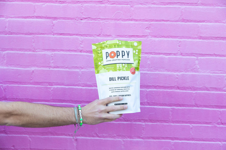 Poppy Dill Pickle Popcorn