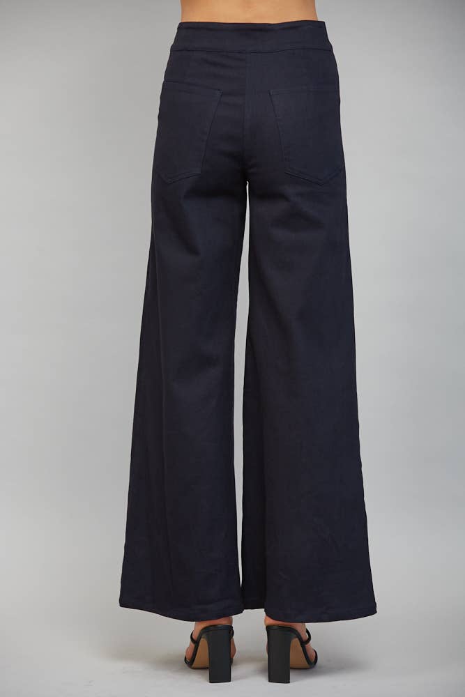 High Waisted Flare Pant with Decorative Seam