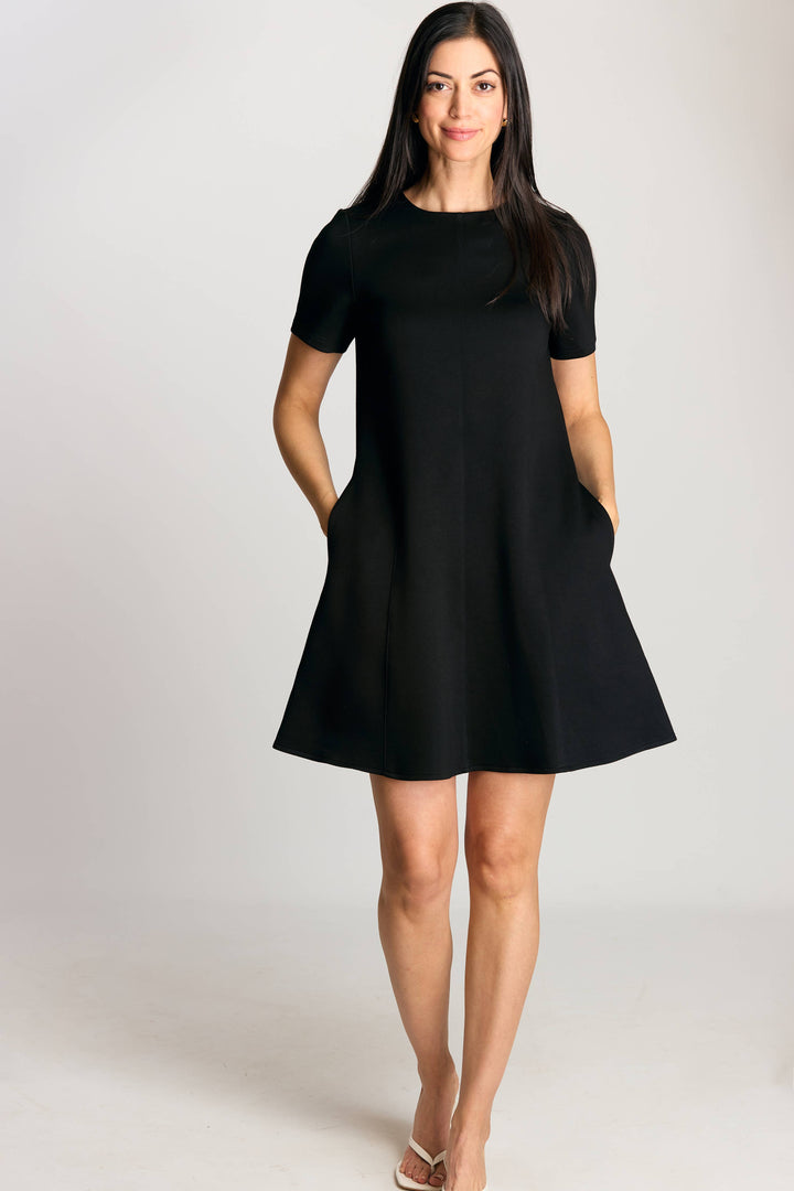 P. CILL Butter Modal Short Sleeve Tailored Mini Dress