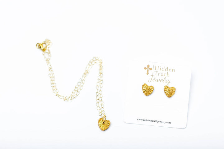 Hidden Truth Jewelry Gold Heart Chain with Tiny Heart