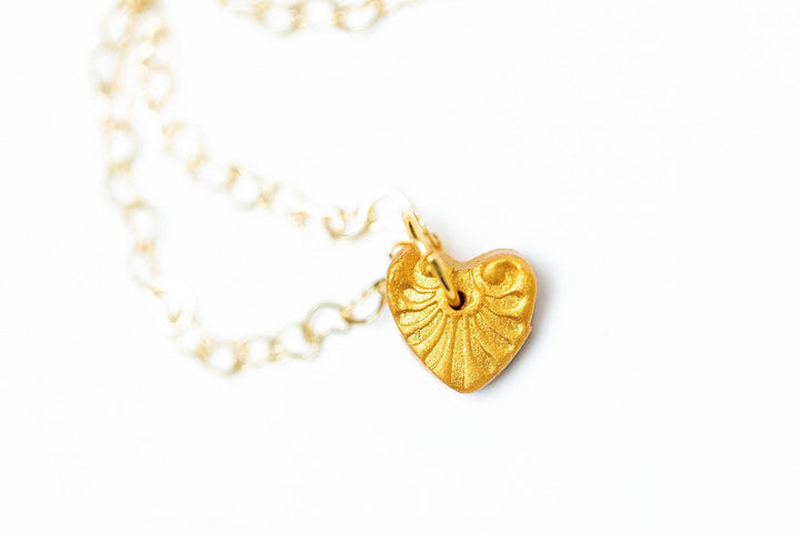 Hidden Truth Jewelry Gold Heart Chain with Tiny Heart