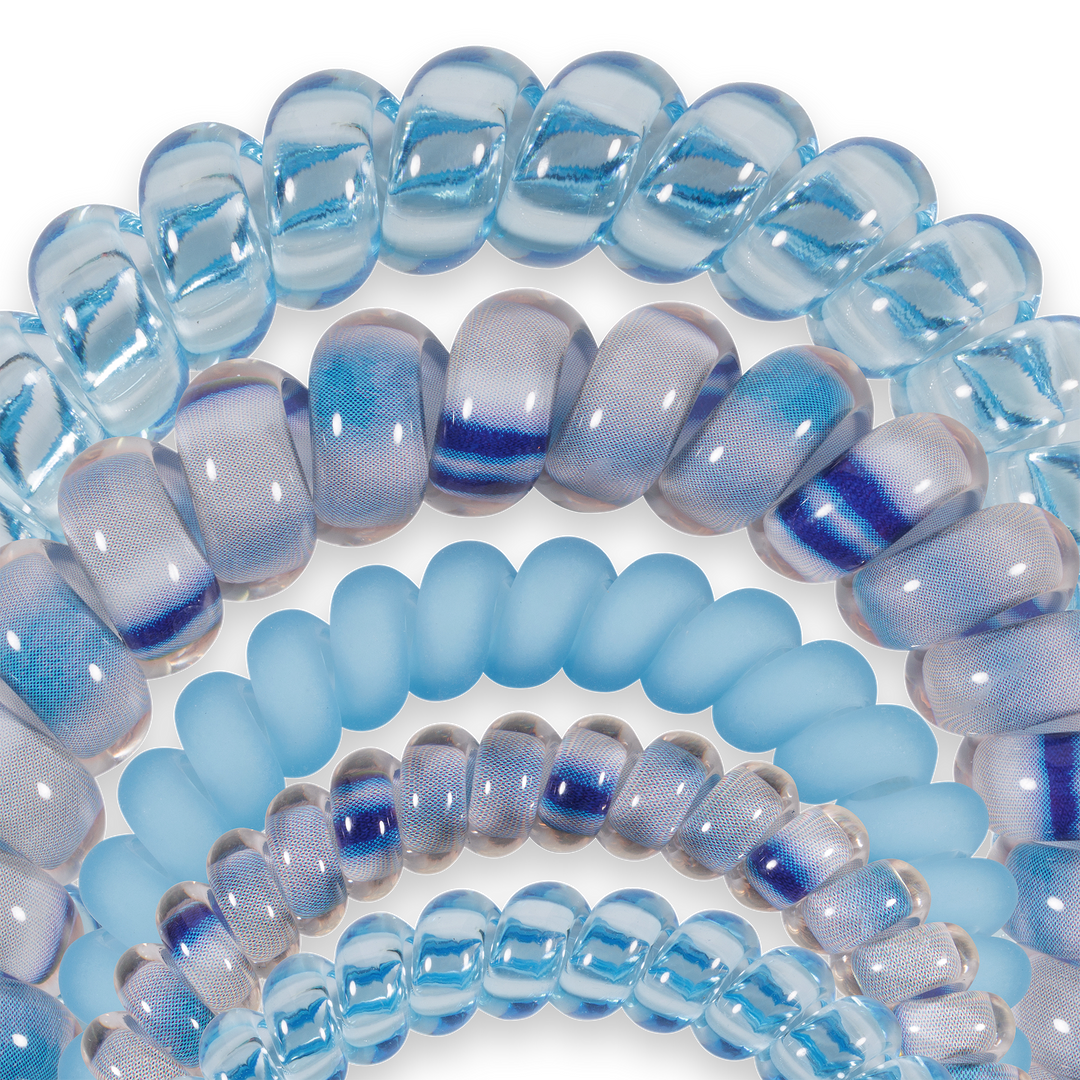 Teleties Spiral Hair Coils | Mix Pack | Blue Lagoon