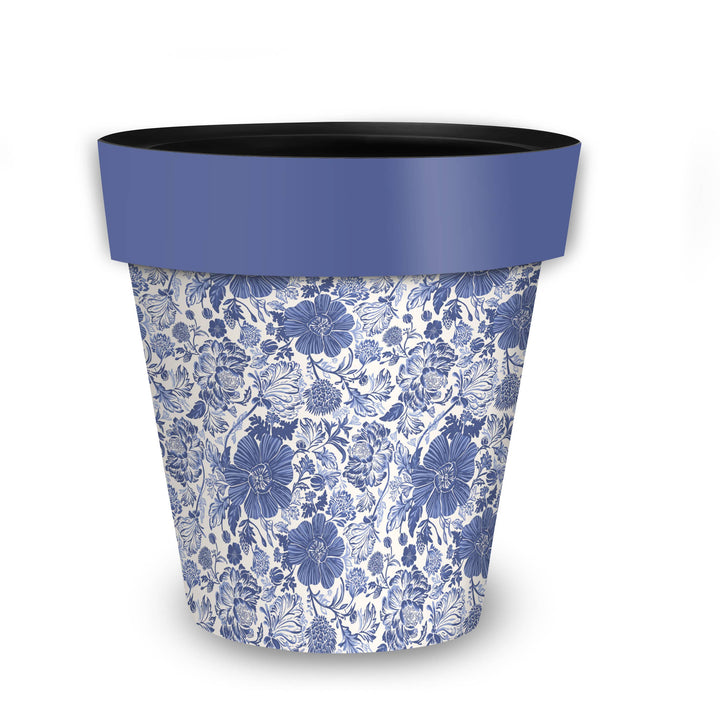 Briarwood Lane Blue and White Medium Floral Planter - 11" x 11" x 11.75"