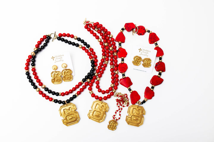 Hidden Truth Jewelry Red Jade Chain with NC Necklace