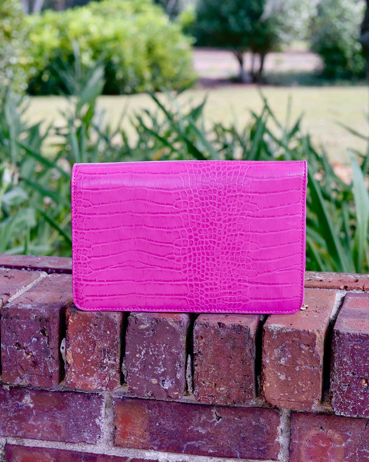 Caroline Hill Bryn Clutch/Crossbody Hot Pink EC