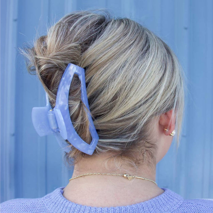 Teleties Open Hair Clip | Large | Blue Lagoon