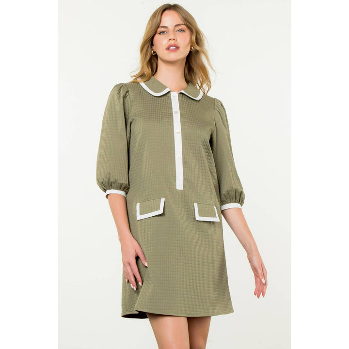 Long Sleeve Textured Midi Dress