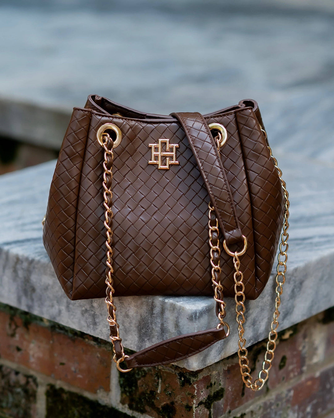 Lainey Mini Tote Woven Chocolate
