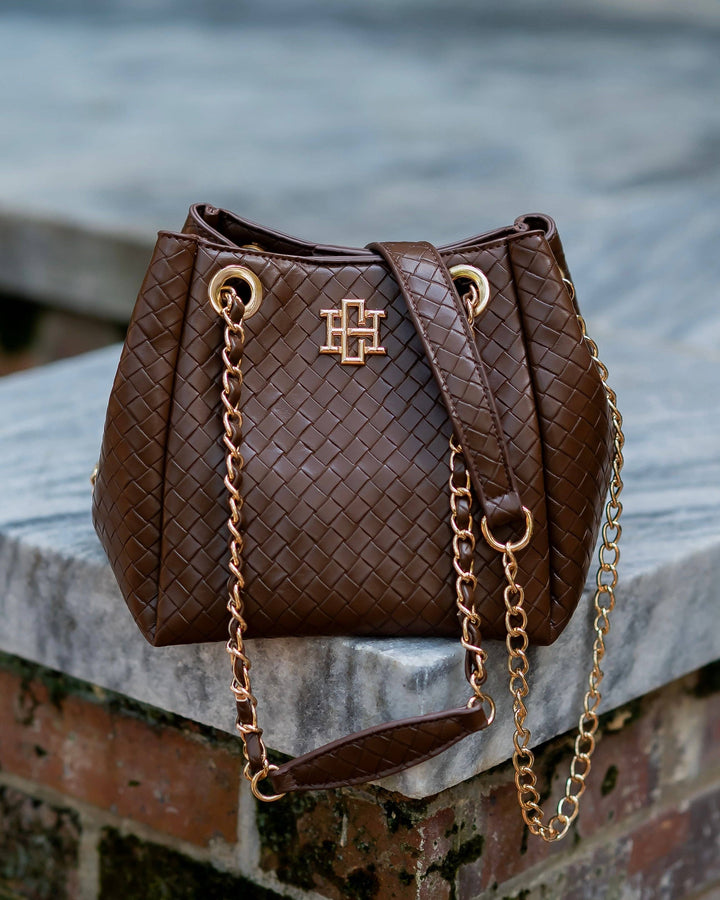 Lainey Mini Tote Woven Chocolate