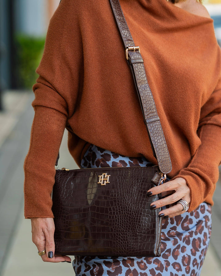 Ariana Crossbody Chocolate EC