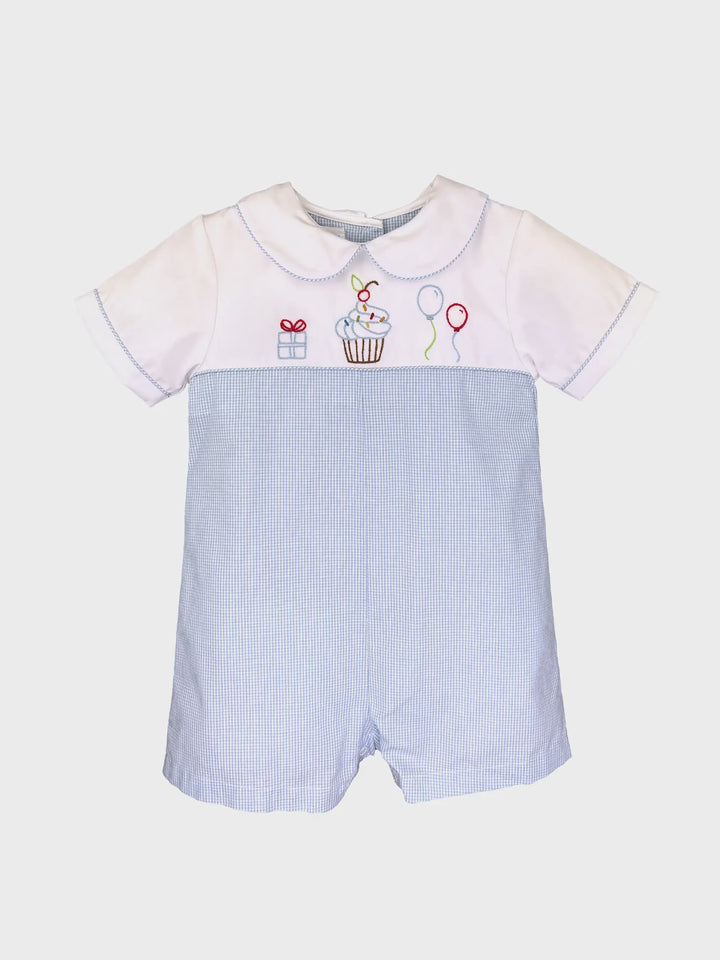Boys Birthday Embroidered Romper