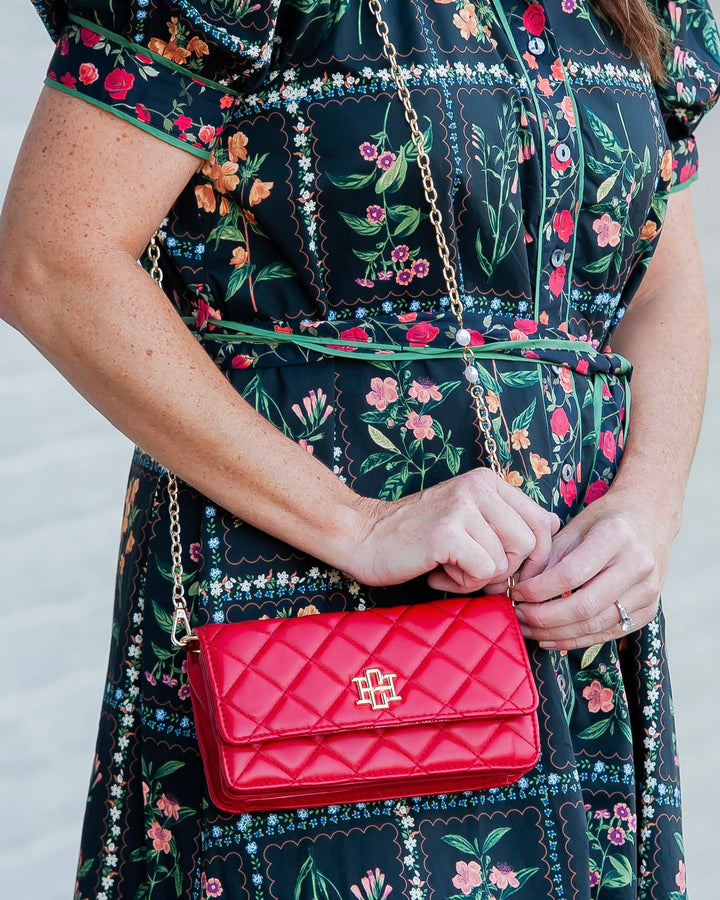 Caroline Hill Red Square Brynleigh Clutch Crossbody