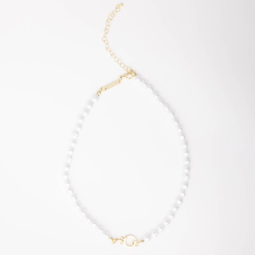 Thea Pearl Charm Necklace