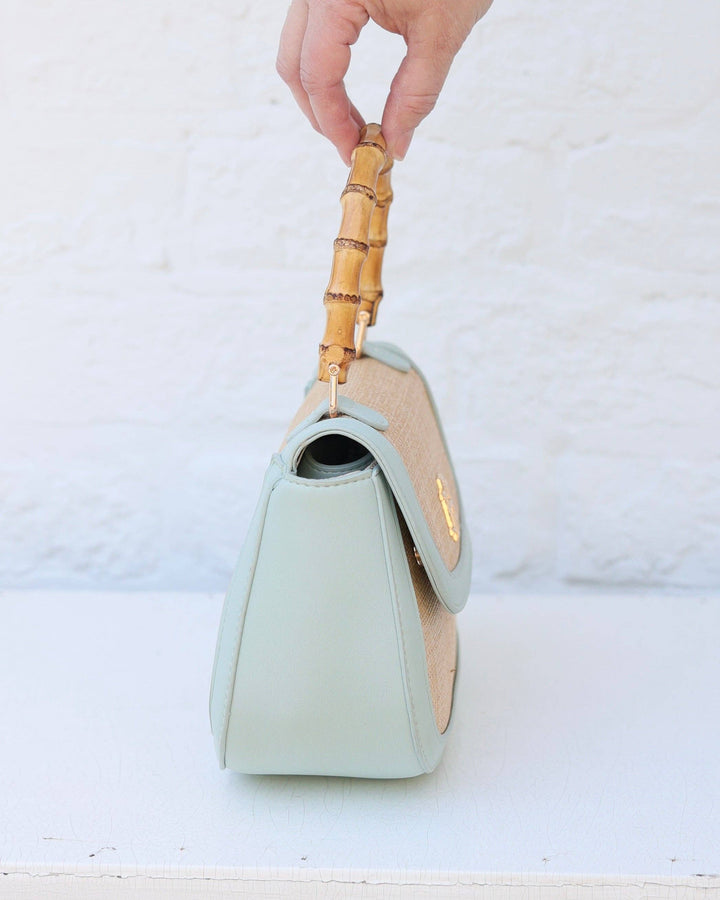 Caroline Hill Jessica Handbag Natural Mint