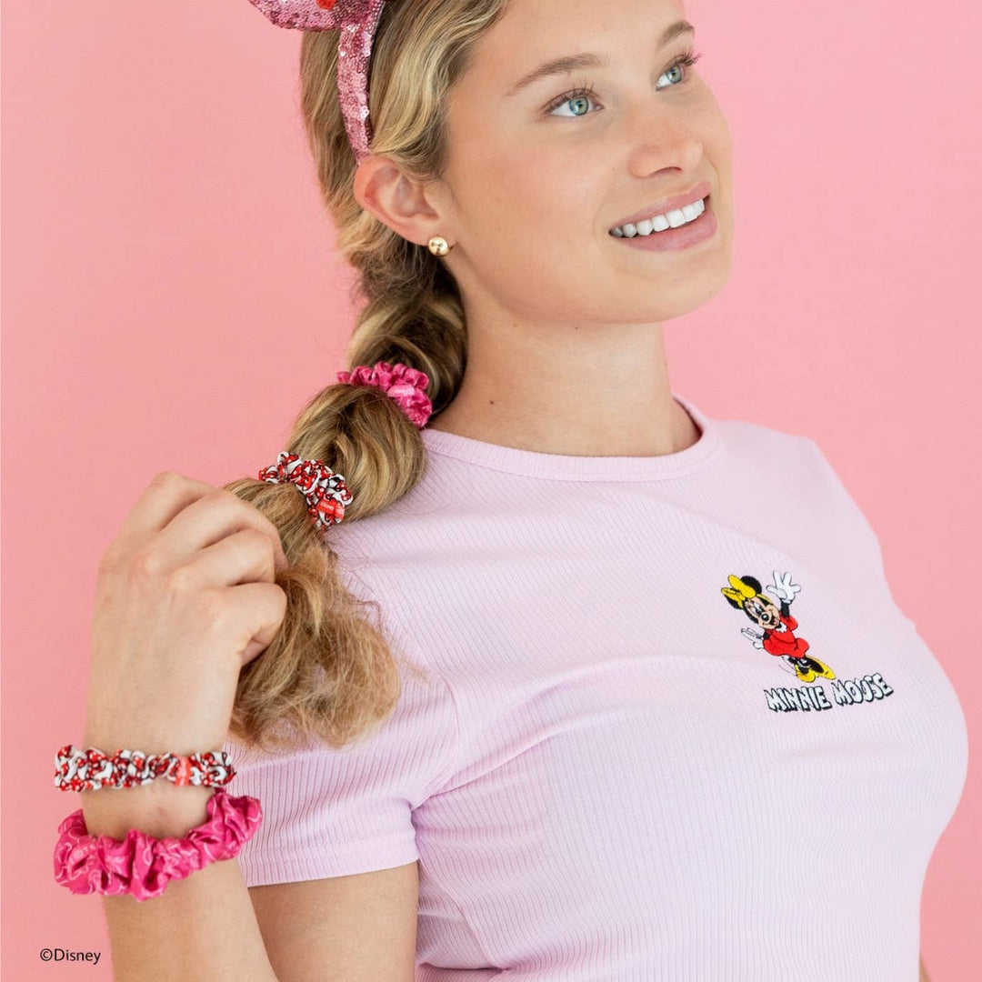 Teleties Minnie Mouse Large Silk Scrunchies