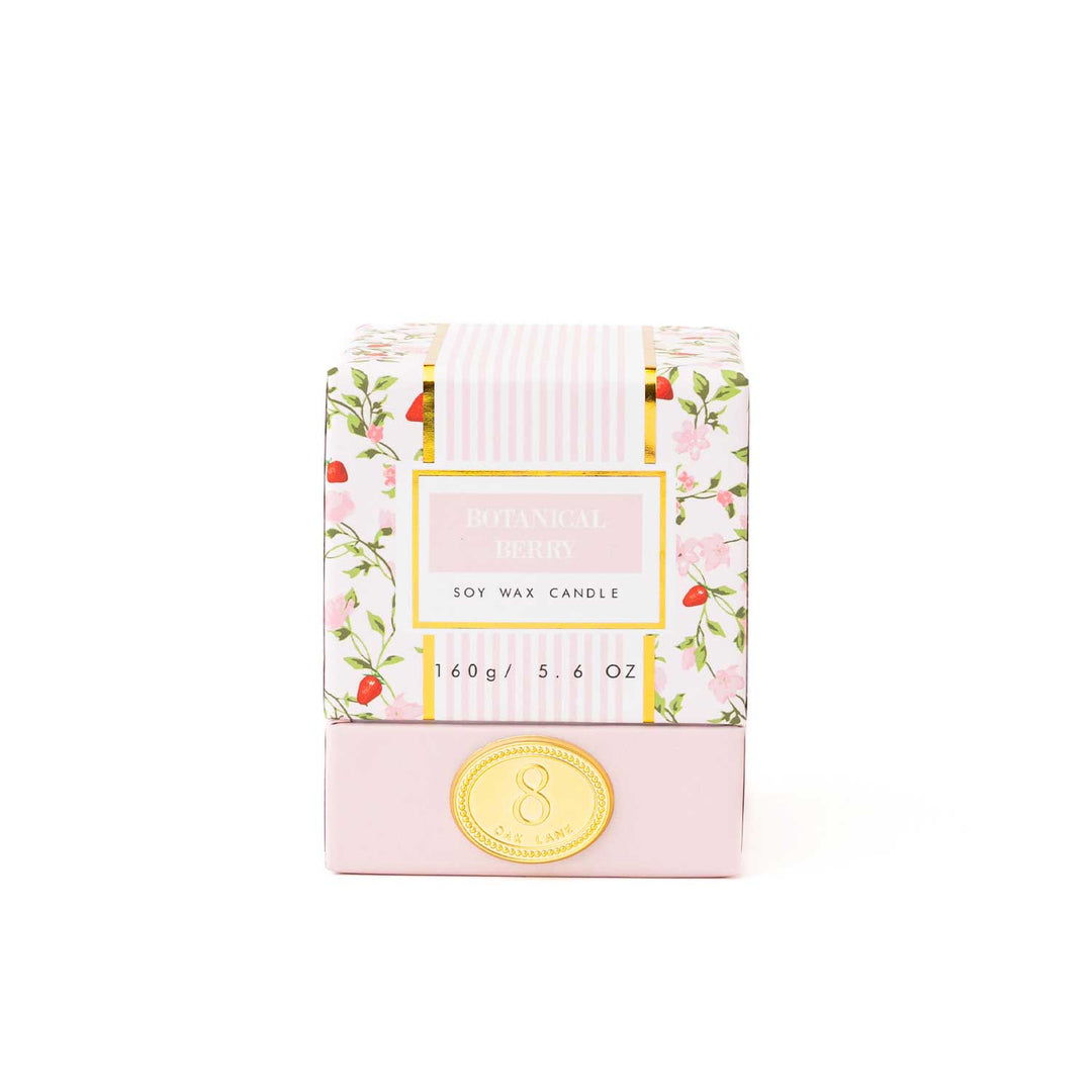 8 Oak Lane Botanical Berry Boxed 5.6oz Candle