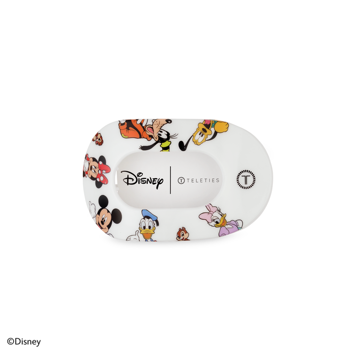 Teleties Flat Round Hair Clip | Small | Mickey and Friends