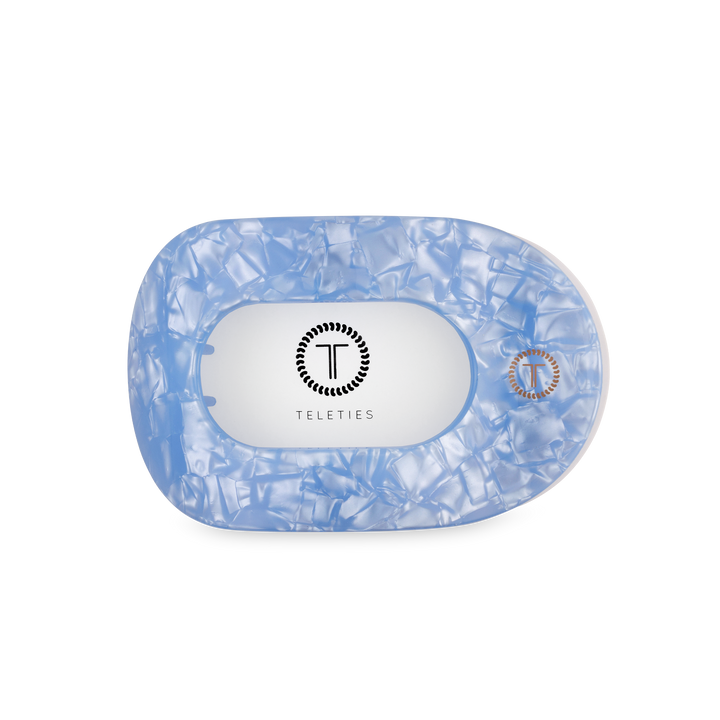 Teleties Flat Round Hair Clip | Medium | Blue Lagoon