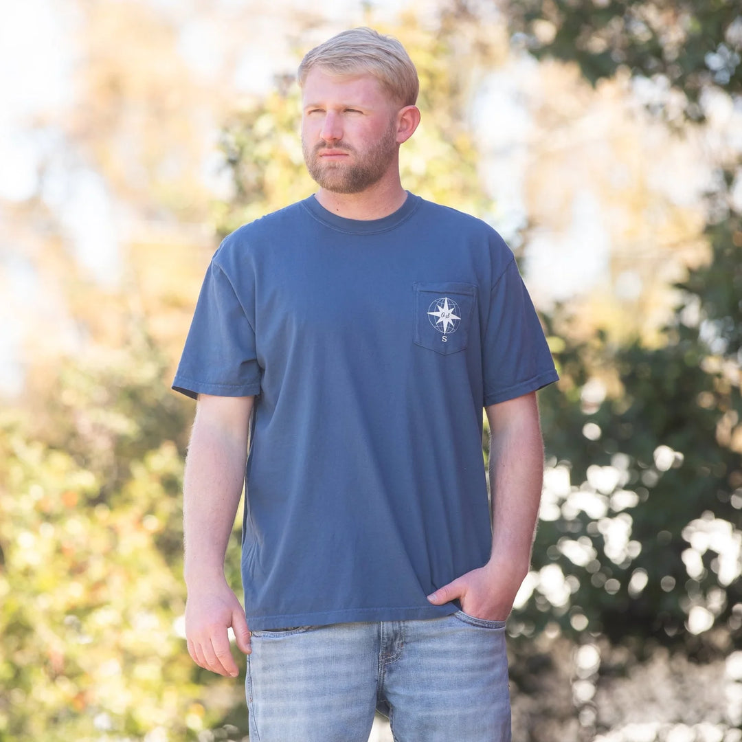 Old South Navy State Outlines - Short Sleeve Tee