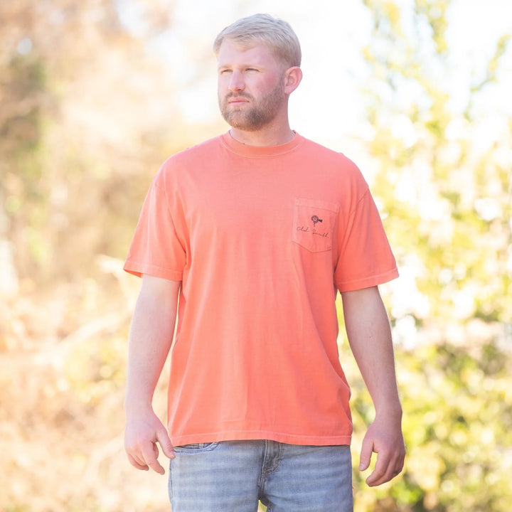 Old South Bright Salmon Two Tone Shade Short Sleeve Tee
