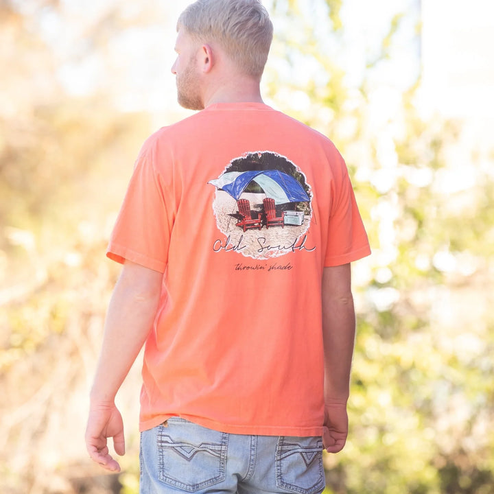 Old South Bright Salmon Two Tone Shade Short Sleeve Tee