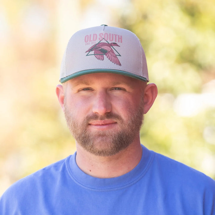 Old South Widgeon Trucker Hat- Forest Green/Tan